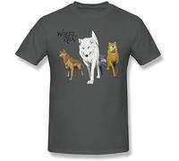 KAI KOU SONG ZI Longrvea Men's Anime Wolf's Rain Characters T Shirts Grey L