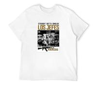 KAI KOU SONG ZI Mens Shop Private Label Los Jefes Narcos Mens Heavyweight T-Shirt Printed On Sha White 3XL