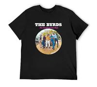 KAI KOU SONG ZI Ngalo The Byrds Logo Retro Mens T-Shirt Black XXL