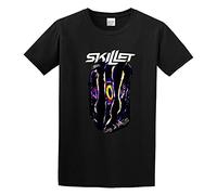 KAI KOU SONG ZI Skillet Nu Metal Cat Eye T-Shirt Graphic Printed Mens Black S
