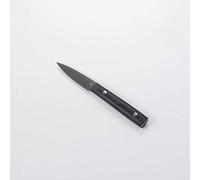 KAI Michel BRAS Cuchillo de Oficina Diario No.1 con hoja de 7,5 cm - hoja multiusos recubierta de titanio de acero A8 - madera Pakka negra - Hecho en Japón