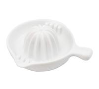 KAI Select Premium exprimidor de limones de porcelana con revestimiento de silicona antideslizante en la base - Dimensiones 14,3 x 12,8 x 5,1 cm - Exprimidor de jugo prensa de frutas prensa manual