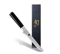 KAI Shun Classic Cuchillo deshuesador japonés con hoja de 15 cm - Cuchillo de Damasco de 32 capas con núcleo VG MAX - 61 (±1) HRC - Mango de madera de Pakka - Hecho en Japón Cuchillo carnicero forjado