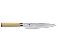 KAI Shun Classic White cuchillo japonés multiusos 15 cm de longitud de hoja - cuchillo de Damasco 32 capas núcleo VG MAX - 61 HRC - mango de madera Pakka -pequeño cuchillo de cocina forjado estrecho