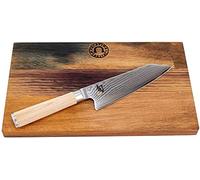 Kai Shun Classic White Kiritsuke DM 0777W - Cuchillo de chef (15 cm, incluye tabla de cocina de 30 x 18 cm)