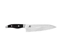 KAI Shun Nagare Black Cuchillo de chef con hoja de 20 cm - 72 capas de acero de Damasco VG 2 y VG 10 con núcleo dual - Mango de madera de Pakka negro - Hecho a mano en Japón Cuchillo de cocina forjado