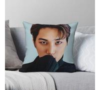 Kai Singer - Funda de almohada cuadrada de poliéster y lino, terciopelo, con cremallera, decorativa, para habitación