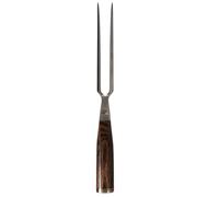 KAI Tenedor para carne Shun Premier Tim Mälzer, puntas de 16,5 cm - Acero inoxidable de alta calidad resistente a la corrosión - Mango de madera de Pakka marrón medio - Hecho en Japón
