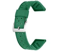 Kai Tian 20mm Durable Caucho de silicona pulsera de silicona correa de reloj para hombres y mujeres Verde