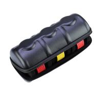 Kai Tian Caja de reloj de EVA con múltiples ranuras para hombre, elegante caja de reloj con cerradura de combinación mecánica y soporte Airtag para mayor privacidad, Negro , 3 Fächern PU Leder