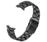 Kai Tian Correa curva negra de 22mm para reloj Hebilla de botón Ver banda de repuesto Correa reloj cónica de acero inoxidable para hombres y mujeres