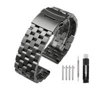 Kai Tian Correa de reloj de 18 mm, 20 mm, 22 mm, 24 mm, 26 mm, acabado cepillado, correa de acero inoxidable, correa de acero inoxidable, correa de repuesto para hombres y mujeres, 22mm, Acero