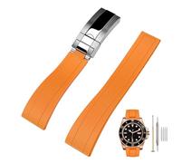 Kai Tian Correa de reloj de goma de 20 mm y 22 mm con cierre desplegable, correa de silicona de caucho fluorado deportivo para hombre y mujer, 22mm, Silicona, No es una piedra preciosa