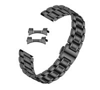 Kai Tian Correa de reloj de metal para hombre, 18 mm, 20 mm, 22 mm, 24 mm, acero inoxidable, repuesto con extremo recto y curvado, bicolor, 24mm, Sin gemas