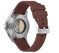 Kai Tian Correa de reloj de silicona con extremos curvados de calidad para hombres y mujeres (18 mm, marrón)