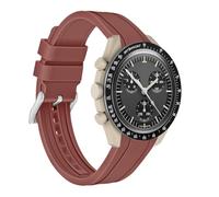 Kai Tian Correa de reloj de silicona con extremos curvos, multicolor para hombres y mujeres, 22mm, No es una piedra preciosa