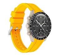 Kai Tian Correa de reloj de silicona de repuesto de goma de 20 mm, 22 mm, extremos curvados, correa de reloj para mujeres y hombres, amarillo, blanco, negro, rosa, rojo, verde, azul, naranja, marrón