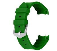 Kai Tian Correa de reloj universal de silicona de 18mm, 20mm, 22mm, 24mm con extremos redondeados (20mm, verde)