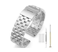 Kai Tian Reemplazo de correa de reloj de acero inoxidable cepillado de 22mm Plata Ingeniero Reloj pulsera Espesar Enlaces sólidos Tarea pesada Reloj pulsera para hombres mujeres