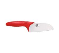 KAI Tim Mälzer Junior Cuchillo de cocina para niños con filo ondulado y hoja de 11 cm - Cuchillo de cocina para niños a partir de 6 años - Mango de plástico PP - Incluye protector de dedos y funda