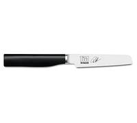 KAI Tim Mälzer Kamagata cuchillo de oficina japonés 9,5 cm de longitud de hoja - acero inoxidable 4116 forjado - 56 (±1) HRC - mango de POM pulido - cuchillo de verduras - Hecho en Japón