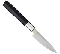 KAI Wasabi Black Cuchillo multiusos con hoja de 10,0 cm - Acero inoxidable 6A/1K6 pulido 58 (±1) HRC - Mango de polipropileno negro - Cuchillo universal - Hecho en Japón