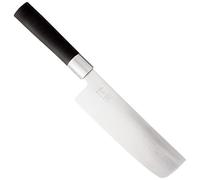 KAI Wasabi Black Nakiri 16,5 cm longitud de la hoja - acero inoxidable 6A/1K6 pulido 58 (±1) HRC - mango de polipropileno negro - cuchillo para verduras - Hecho en Japón