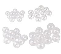 KAIAIWLUO Bolas de Navidad Rellenables,40 PCS Bola de Adorno Rellenable Transparente de Plástico Acrílico para Navidad Vacaciones Bodas Fiestas Decoración del Hogar 4 Tamaños