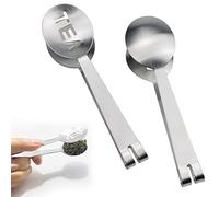 KAIAIWLUO Exprimidor de Bolsas de Té,2 Piezas Cuchara de Acero Inoxidable para Bolsas de Té Colador de Pinzas para Soltar Hojas Agarre de Cubitos de Hielo Azúcar