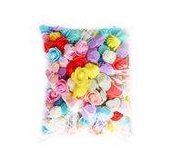 KAIAIWLUO Flores de Espuma Artificial,100 PCS Mini Rosas de Espuma Cabeza de Flor Falsa Rosa Artesanal a Granel para Manualidades Bricolaje Ramos de Boda Mesas de Fiesta Decoraciones para Hogar