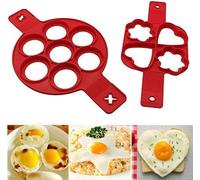 KAIAIWLUO Moldes para panqueques, 2 moldes redondos de silicona para panqueques, huevos, magdalenas, pasteles