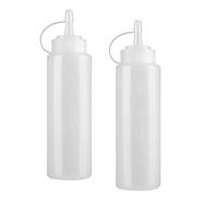 KAIAIWLUO Squeeze Bottle,2 PCS Squeeze Bottle 8oz Transparente Botella Salsa Dispensador de Salsa para Condimentos Salsa de Tomate Mostaza Mayonesa Aceite de Oliva 250 ml