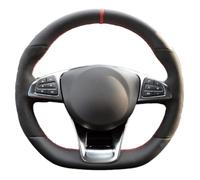 KAIAYGEE Funda para Volante Compatible con Mercedes-Benz A45 AMG W205 | DIY Suede Hand Sewing Compatible con Mercedes-Benz A45 AMG W205 2013-2018, C43 AMG W205 2015-2018(Black)