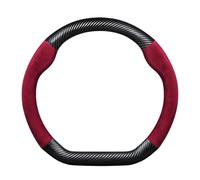 KAIAYGEE Funda para Volante de Coche Compatible con Volvo Polestar 3 2023+ | Leather Suede Compatible con Volvo Polestar 4 2023+, Polestar 5 2024+(D Red A)