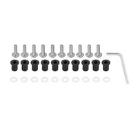 KAIAYGEE Kit de tornillos M5 para montaje del carenado de la cúpula de la motocicleta, tornillos de 5 mm Ajuste universal.(Silver)