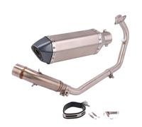 KAIAYGEE Sistema completo On tubo Compatible con CBR 150 2017-2020/ninja | Slip Full Modified Mid Link Pipe 50.8mm Muffler Escape Compatible con CBR 150 2017-2020/ninja250(H)