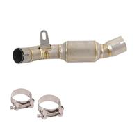 KAIAYGEE Sistema modificado On Compatible con Benelli Leoncino 800 2020+ | Slip Escape Muffler Modified Middle Link Pipe Catalyst Compatible con Benelli Trail BJ800 2020+(Titanium Alloy)