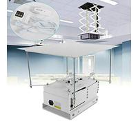 Kaibrite 10 kg de soporte para proyector y techo, plegable, con elevador eléctrico motorizado, con mando a distancia, para cine, iglesia, escuela, proyector