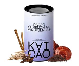 Kaicao Cacao Ceremonial Mindfulness con Reishi y Ashwagandha - Cacao Puro Triturado en Polvo, origen Ecuador - sin Azúcar, Vegano, sin Gluten, Dieta Keto - 200g