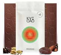 Kaicao Chocolate Negro 65% con Café Arábico y Cardamomo - Endulzados con Dátiles - sin Azúcar Refinada, sin Lactosa, sin Gluten, Vegano - Cacao de Origen Único Hacienda Limon, Ecuador - 2 x 70 gr
