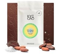 Kaicao Chocolate Negro 70% con Flor de Sal - Endulzado con Dátiles - sin Azúcar Refinada, sin Lactosa, sin Gluten, Vegano - Cacao Puro de Origen, Hacienda La Carrera, El Salvador - 2 x 70 gr