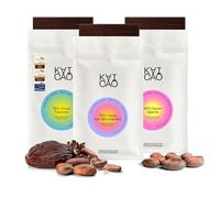 Kaicao Chocolate Negro, African Origin Mix - Tres Chocolates Negros Endulzados con Dátiles - 85% Cacao Origen Uganda, 75% Cacao Tanzania con Kokoa Kamili, 70% Cacao Uganda con Nibs de Cacao - 3 x 70gr