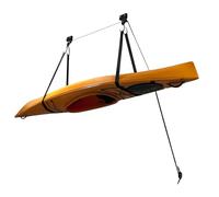 Kaichenyt Elevador de techo universal, soporte para kayak, capacidad de peso máxima de 125,66 libras, polea colgante con gancho y cuerda, aplicable a tu bicicleta, canoa, etc