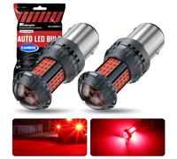 KaiDengZhe 1157 BAY15D LED, última Actualización Roja P21/5W LED CANBUS Sin Errores Anti Hyper Flash 2357 1157A 1157 LED Bombilla con Proyector de Repuesto para Luz de Freno Luz de Marcha Atrás - 2PCS