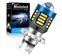 KaiDengZhe H4 LED Bombilla para Faros Delanteros de Motocicleta, 2022 Nueva y Mejorada 25W 12V-80V HB2 9003 LED Bombillas con Proyector HD para Moto Haz Alto y Bajo Blanco + Amarillo Dorado (1 PCS)