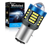 KaiDengZhe H6 LED Bombilla para faros delanteros de motocicleta, 2022 Nueva actualización BA20D LED Bombillas de motocicleta con proyector HD, 25W 12V-80V Moto Haz Alto y Bajo Blanco