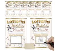 KAÏDENSÏ Lotería de despedida de soltera rascable - 8 tarjetas A6 para rascar - Juego de grupo para fiesta de novia, desafíos y sorpresas ocultas - Diseño rosa elegante