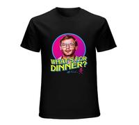 Kaif What's for Dinner Jeffrey Dahmer Mugshot True Crime Serial Killer Unisex T-Shirt Printed tee Black Mens Top Shirt XXL