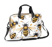 Kaifanee Bolsa para laptop de 16 pulgadas, bolsa de hombro para laptop o tablet, maletín de negocios de animales salvajes, abejas, regalos para hombres y mujeres