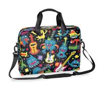 Kaifanee Bolsa para portátil de 16 pulgadas, bolsa de hombro para laptop o tableta, diseño de guitarra loca, moderno, abstracto, hiphop, música juvenil, arte callejero, negocios, maletín, regalos para